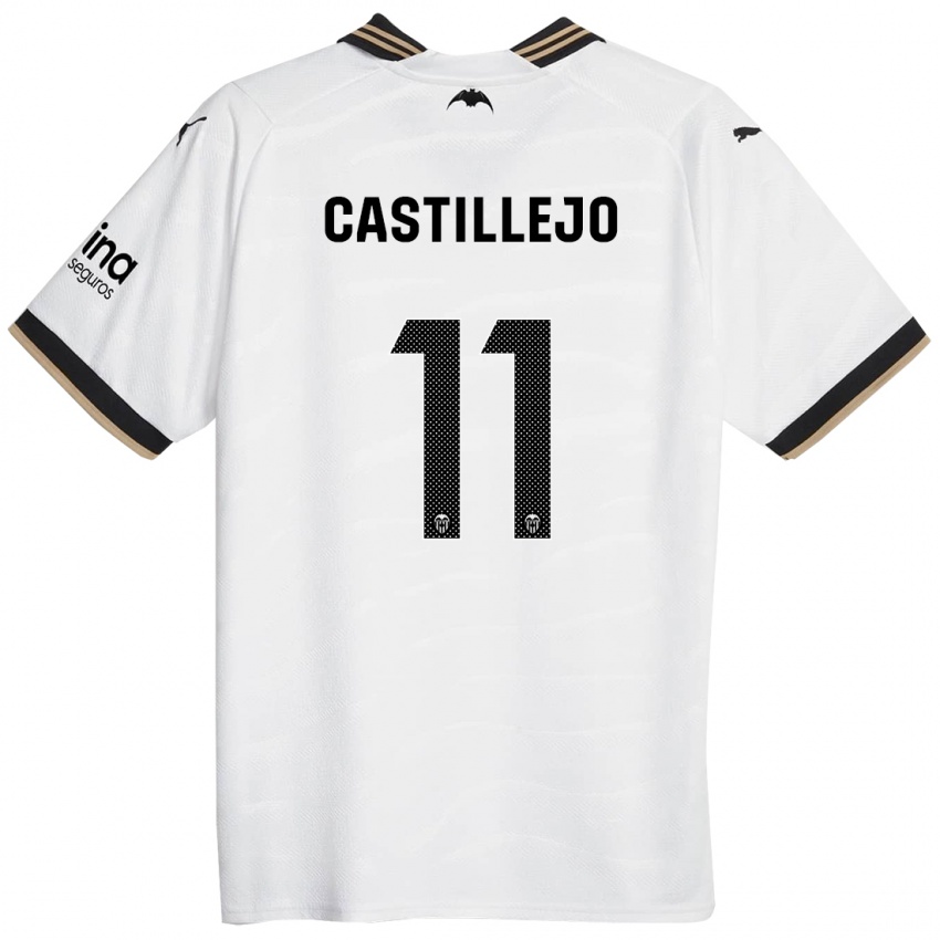 Férfi Samu Castillejo #11 Fehér Hazai Jersey 2023/24 Mez Póló Ing