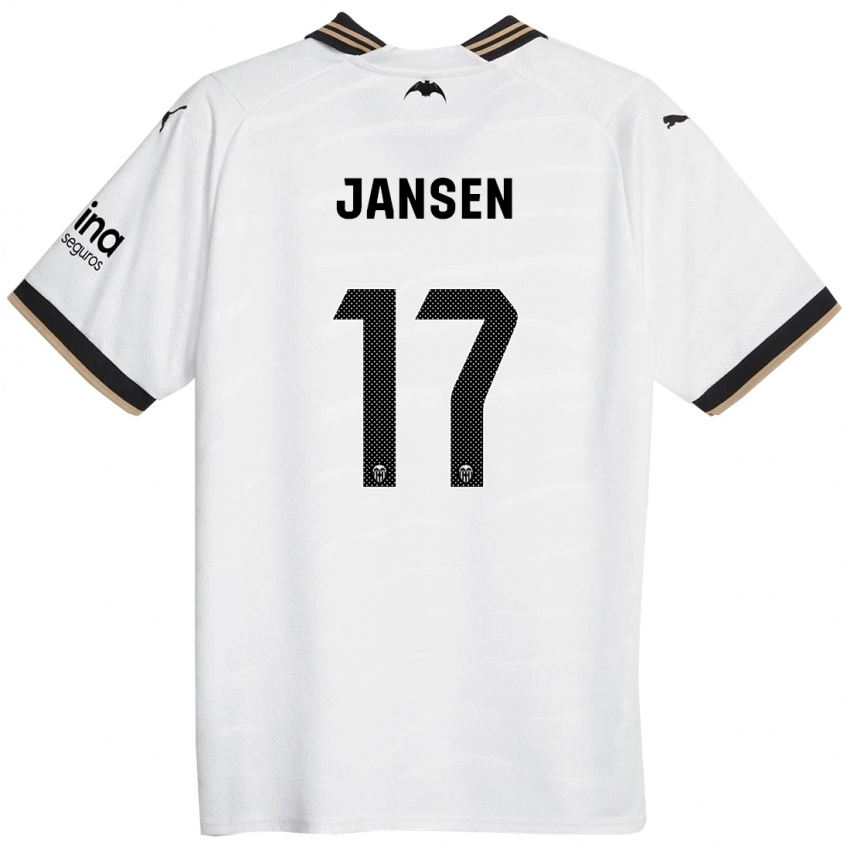 Férfi Ellen Jansen #17 Fehér Hazai Jersey 2023/24 Mez Póló Ing