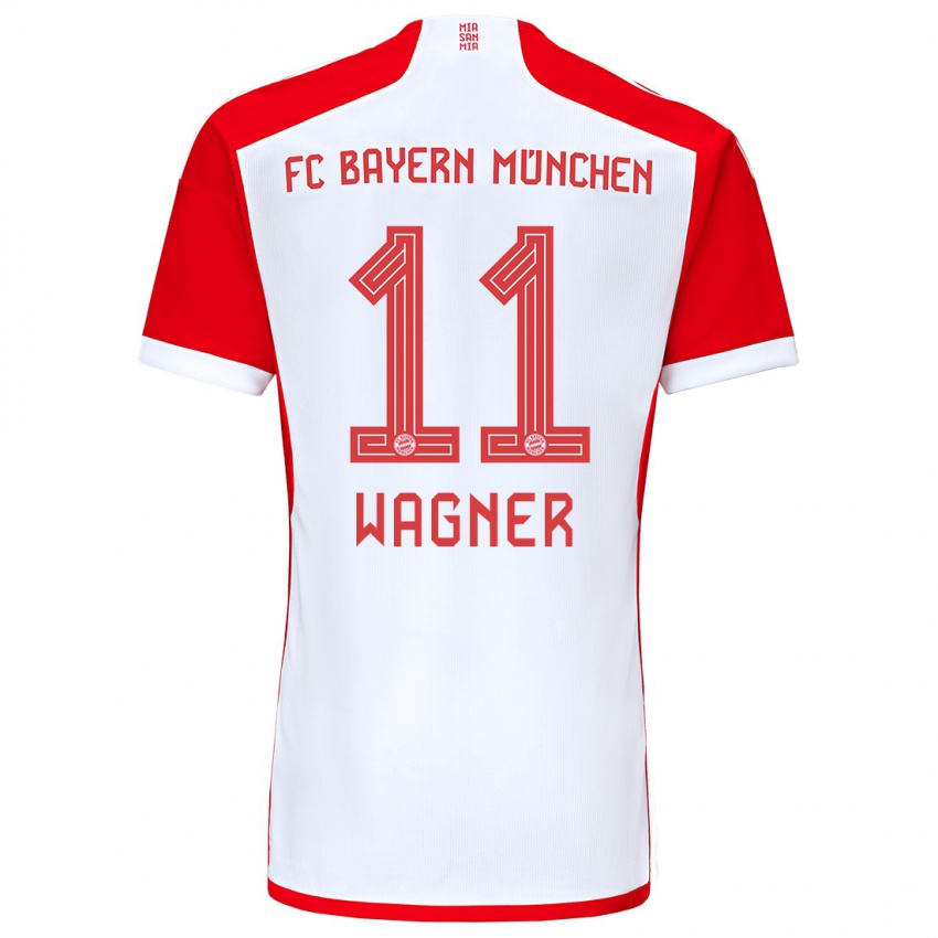 Férfi Ricardo Wagner #11 Piros Fehér Hazai Jersey 2023/24 Mez Póló Ing