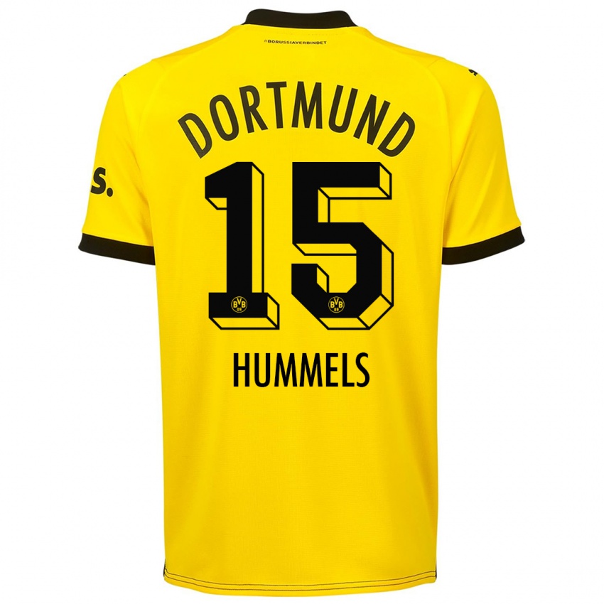 Férfi Mats Hummels #15 Sárga Hazai Jersey 2023/24 Mez Póló Ing