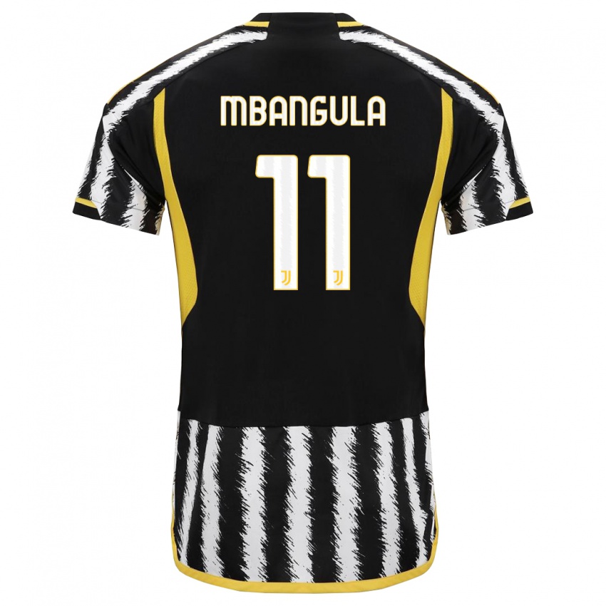 Férfi Samuel Mbangula #11 Fekete-Fehér Hazai Jersey 2023/24 Mez Póló Ing