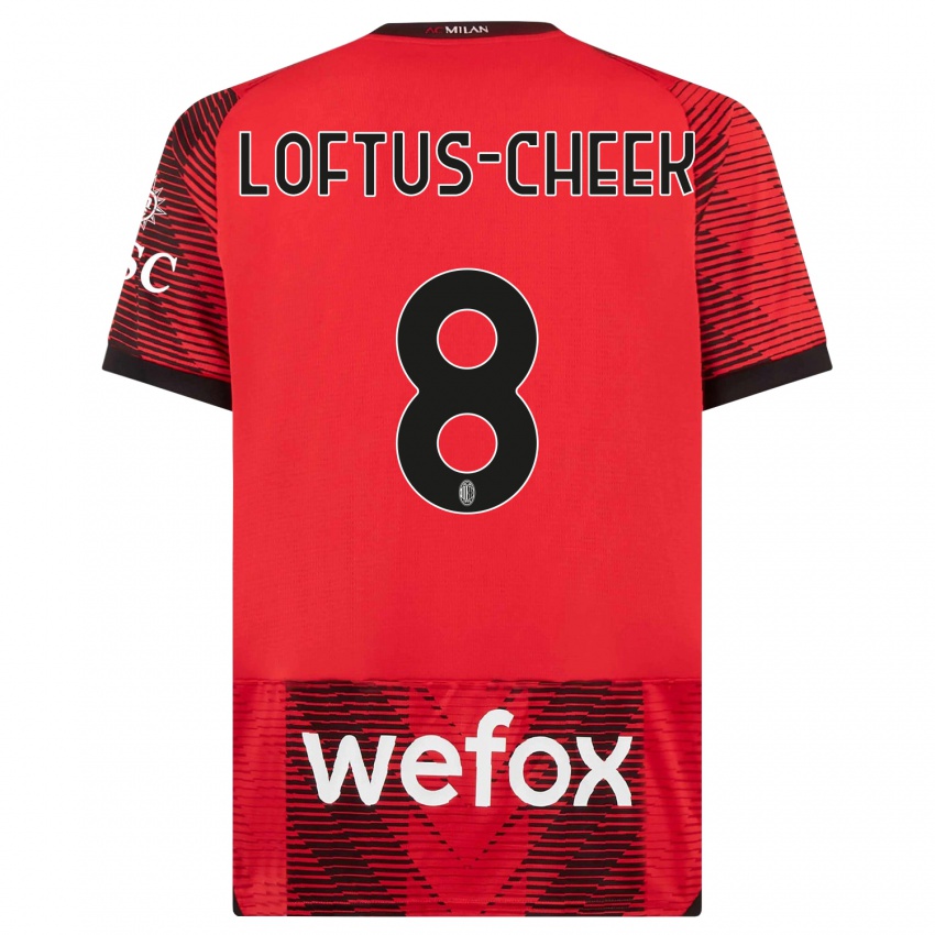 Férfi Ruben Loftus-Cheek #8 Piros Fekete Hazai Jersey 2023/24 Mez Póló Ing