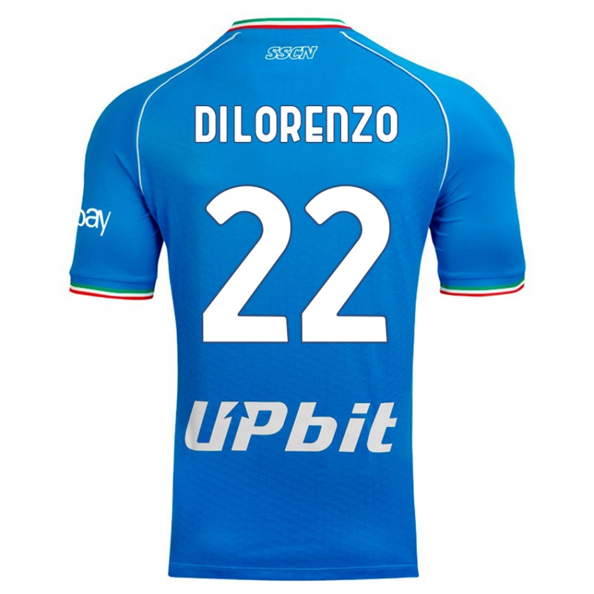 Férfi Giovanni Di Lorenzo #22 Égszínkék Hazai Jersey 2023/24 Mez Póló Ing