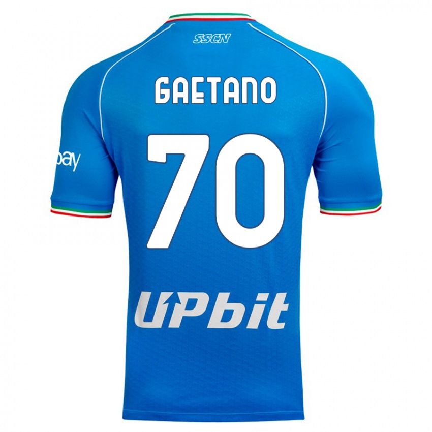 Férfi Gianluca Gaetano #70 Égszínkék Hazai Jersey 2023/24 Mez Póló Ing