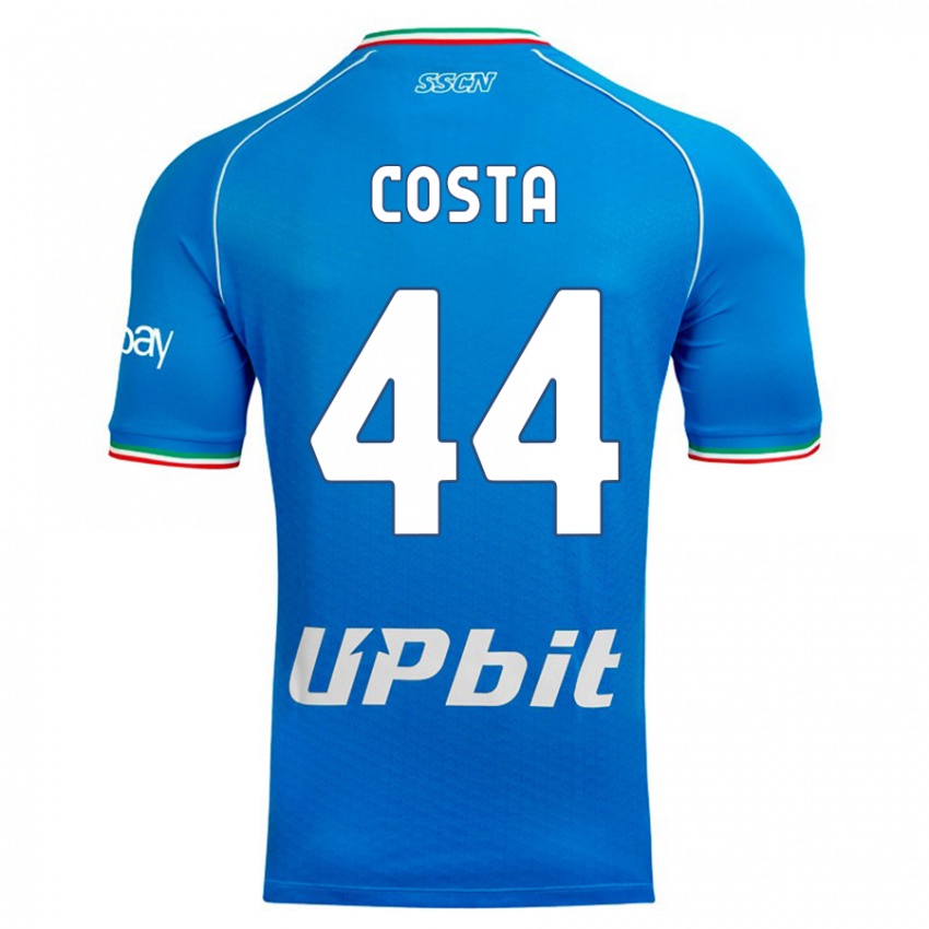 Férfi Filippo Costa #44 Égszínkék Hazai Jersey 2023/24 Mez Póló Ing