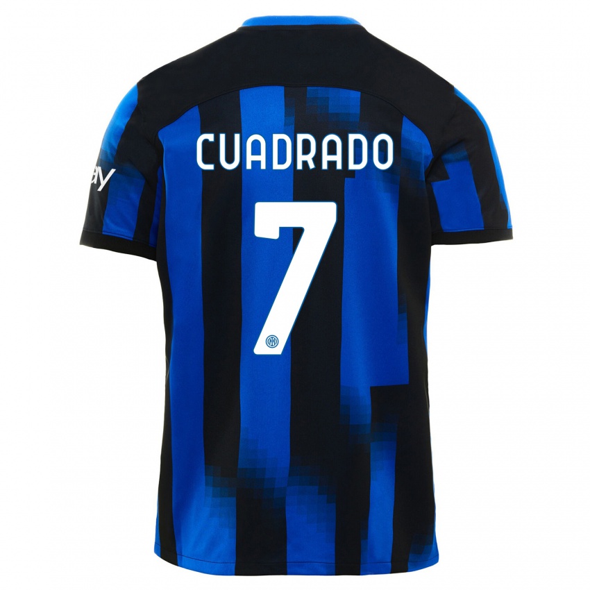 Férfi Juan Cuadrado #7 Fekete Kék Hazai Jersey 2023/24 Mez Póló Ing