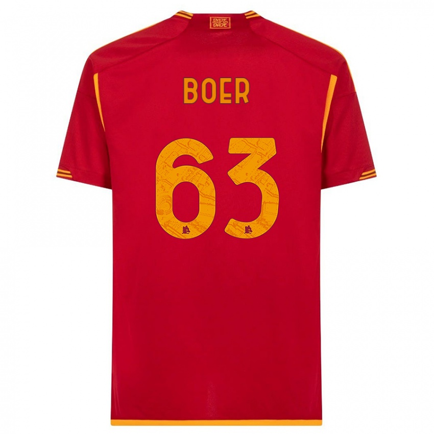 Férfi Pietro Boer #63 Piros Hazai Jersey 2023/24 Mez Póló Ing