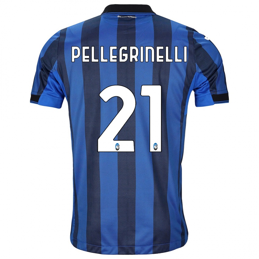 Férfi Giorgia Pellegrinelli #21 Fekete Kék Hazai Jersey 2023/24 Mez Póló Ing