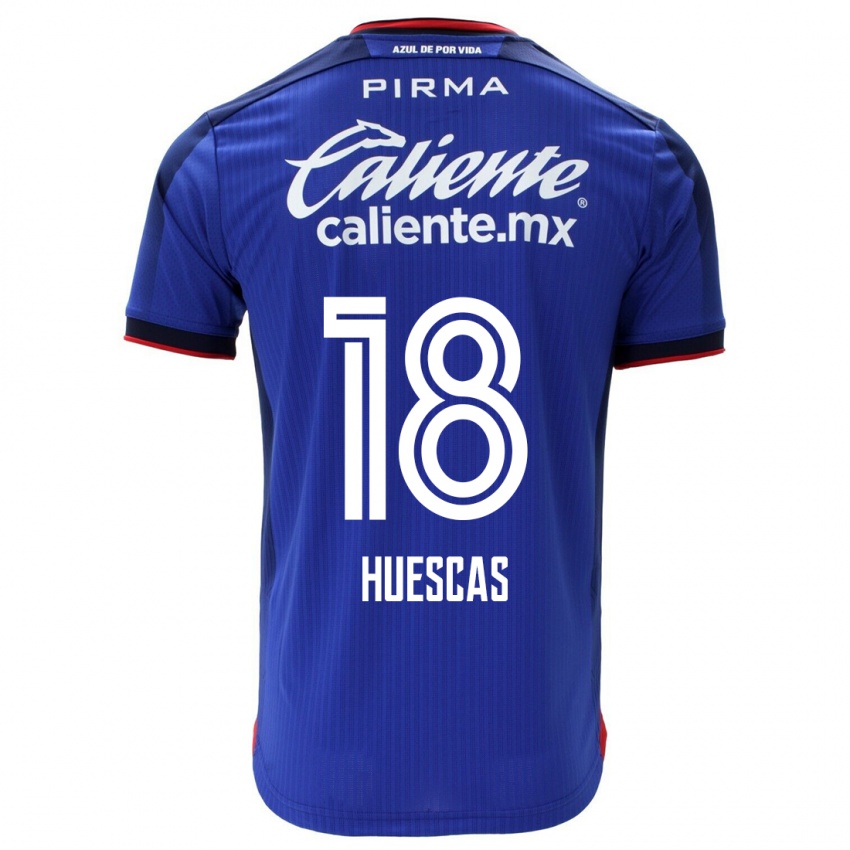Férfi Rodrigo Huescas #18 Kék Hazai Jersey 2023/24 Mez Póló Ing