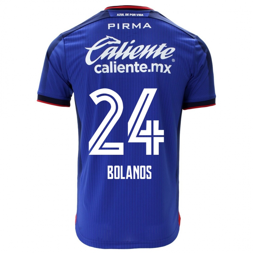 Férfi Jatziry Bolanos #24 Kék Hazai Jersey 2023/24 Mez Póló Ing