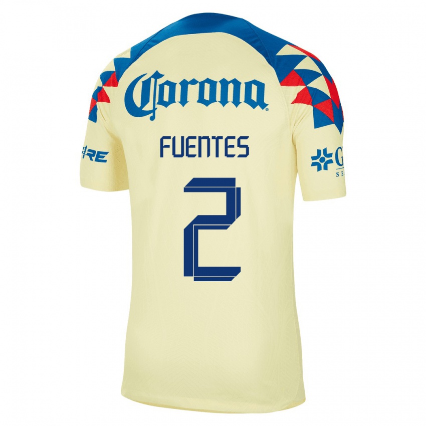 Férfi Luis Fuentes #2 Sárga Hazai Jersey 2023/24 Mez Póló Ing