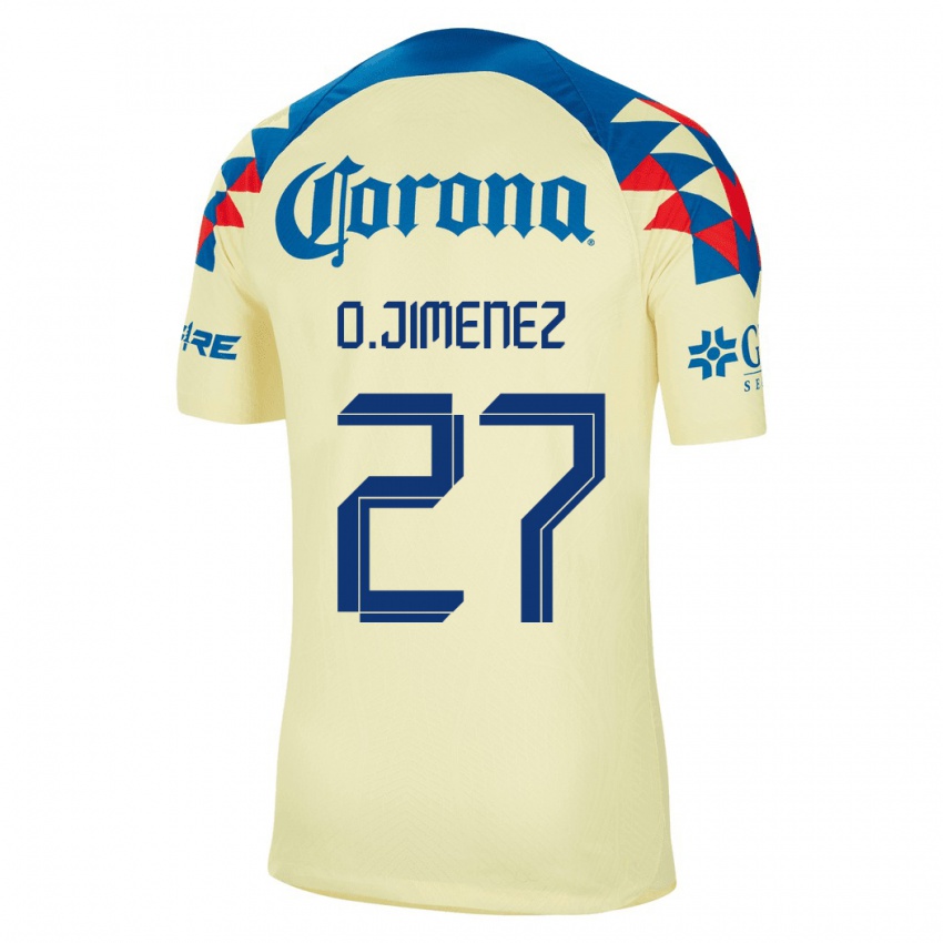 Férfi Oscar Jimenez #27 Sárga Hazai Jersey 2023/24 Mez Póló Ing
