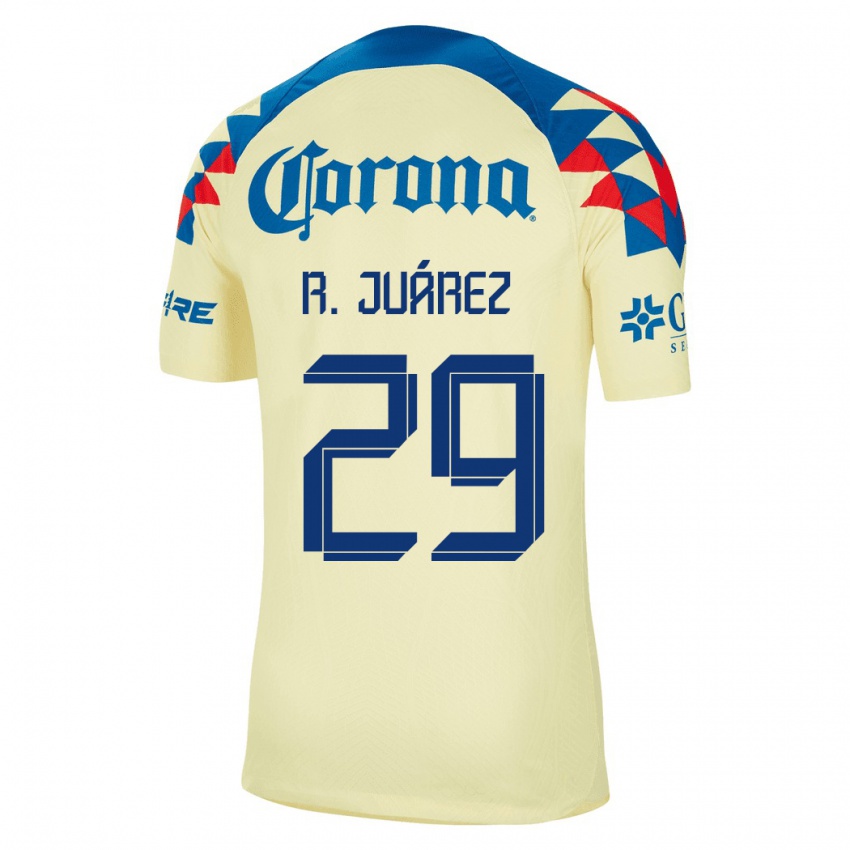 Férfi Ramón Juárez #29 Sárga Hazai Jersey 2023/24 Mez Póló Ing