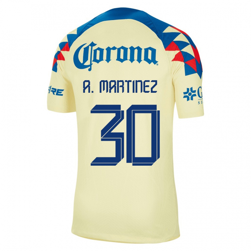 Férfi Arturo Martínez #30 Sárga Hazai Jersey 2023/24 Mez Póló Ing
