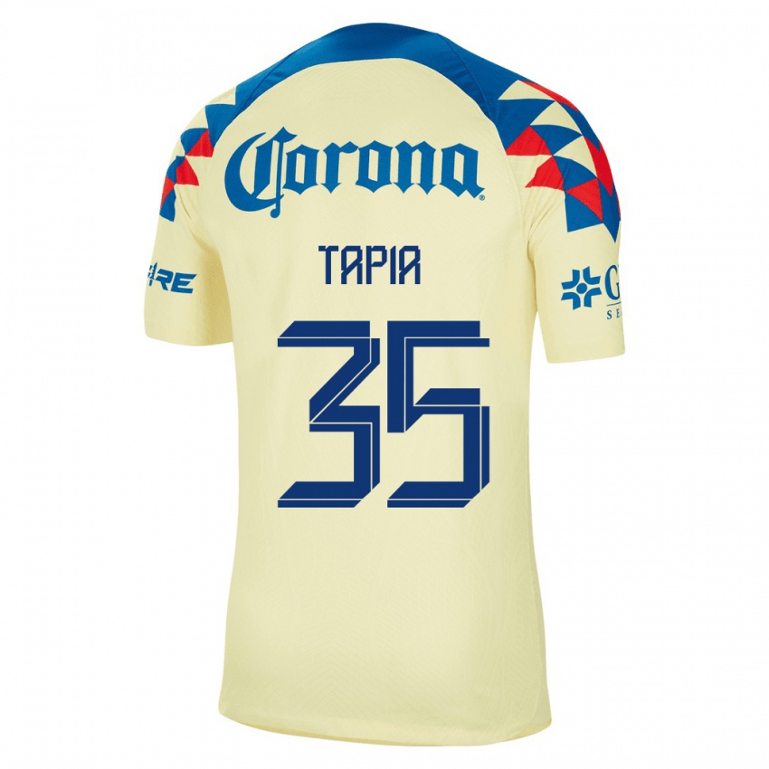 Férfi Fernando Tapia #35 Sárga Hazai Jersey 2023/24 Mez Póló Ing