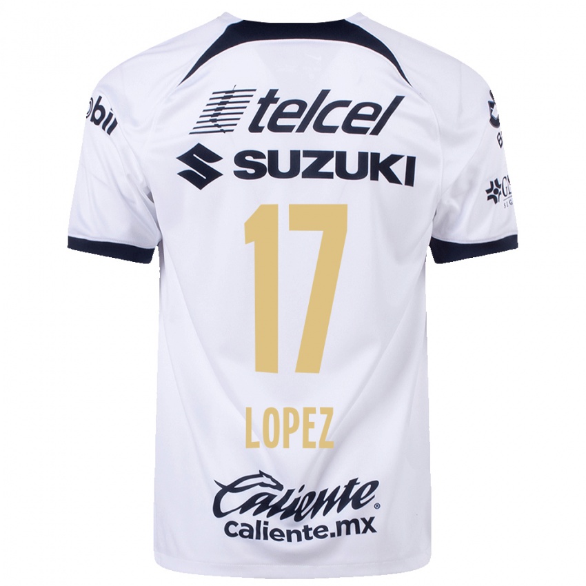 Férfi Leonel Lopez #17 Fehér Hazai Jersey 2023/24 Mez Póló Ing