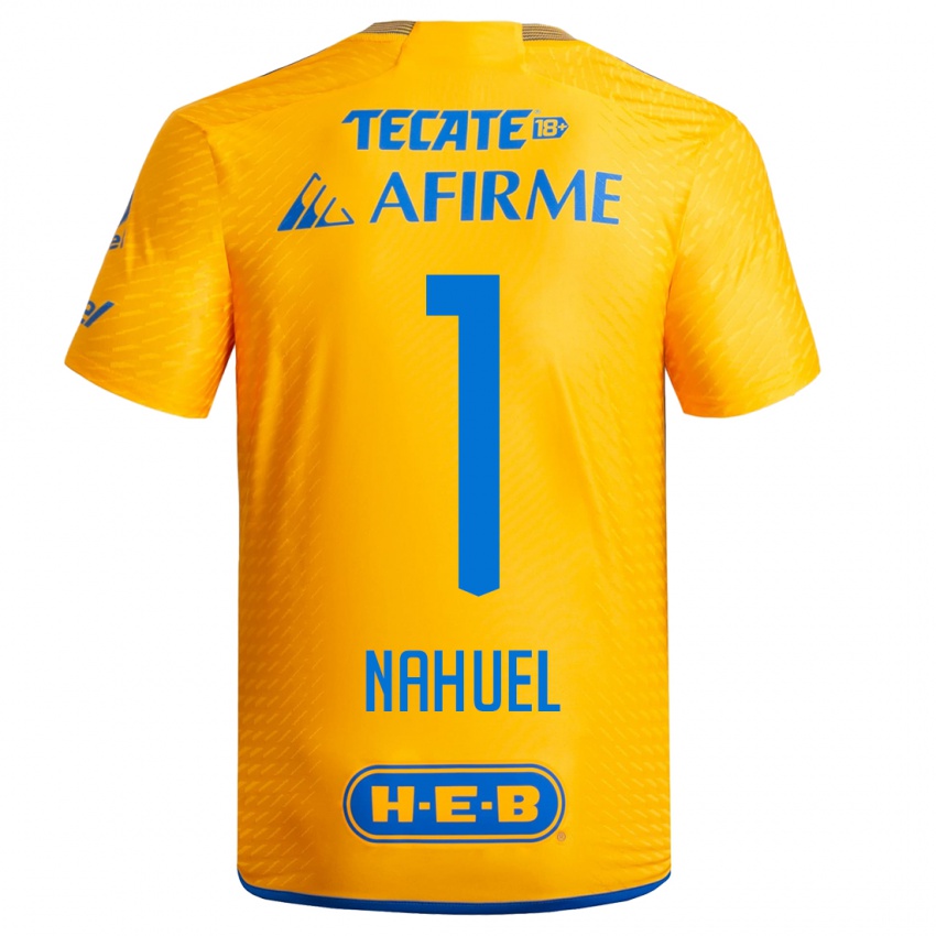 Férfi Nahuel Guzman #1 Sárga Hazai Jersey 2023/24 Mez Póló Ing