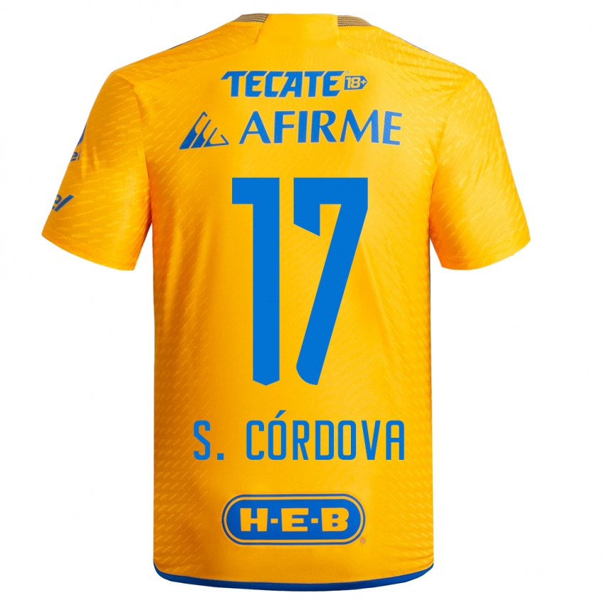 Férfi Sebastian Cordova #17 Sárga Hazai Jersey 2023/24 Mez Póló Ing