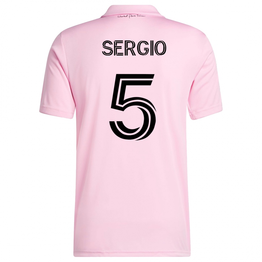Férfi Sergio Busquets #5 Rózsaszín Hazai Jersey 2023/24 Mez Póló Ing