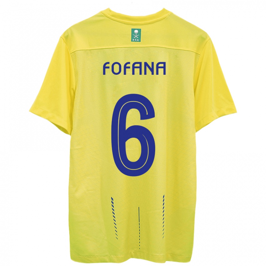 Férfi Seko Fofana #6 Sárga Hazai Jersey 2023/24 Mez Póló Ing