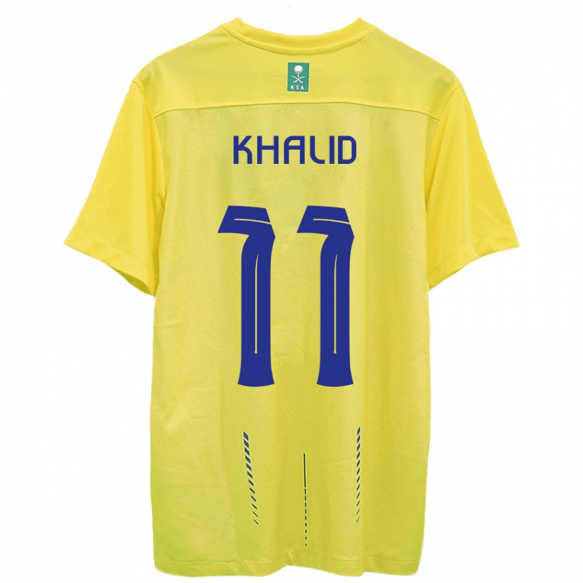 Férfi Khalid Al-Ghannam #11 Sárga Hazai Jersey 2023/24 Mez Póló Ing