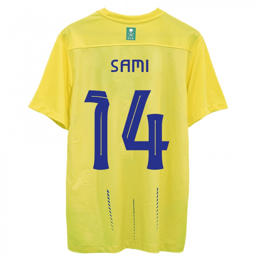 Férfi Sami Al-Najei #14 Sárga Hazai Jersey 2023/24 Mez Póló Ing