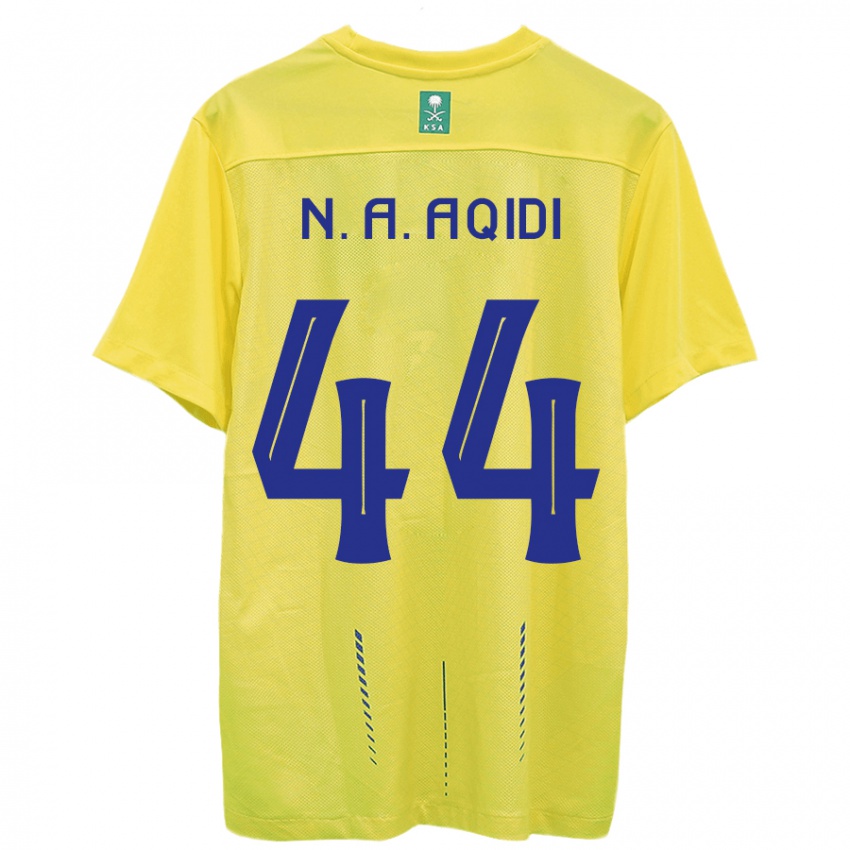 Férfi Nawaf Al-Aqidi #44 Sárga Hazai Jersey 2023/24 Mez Póló Ing