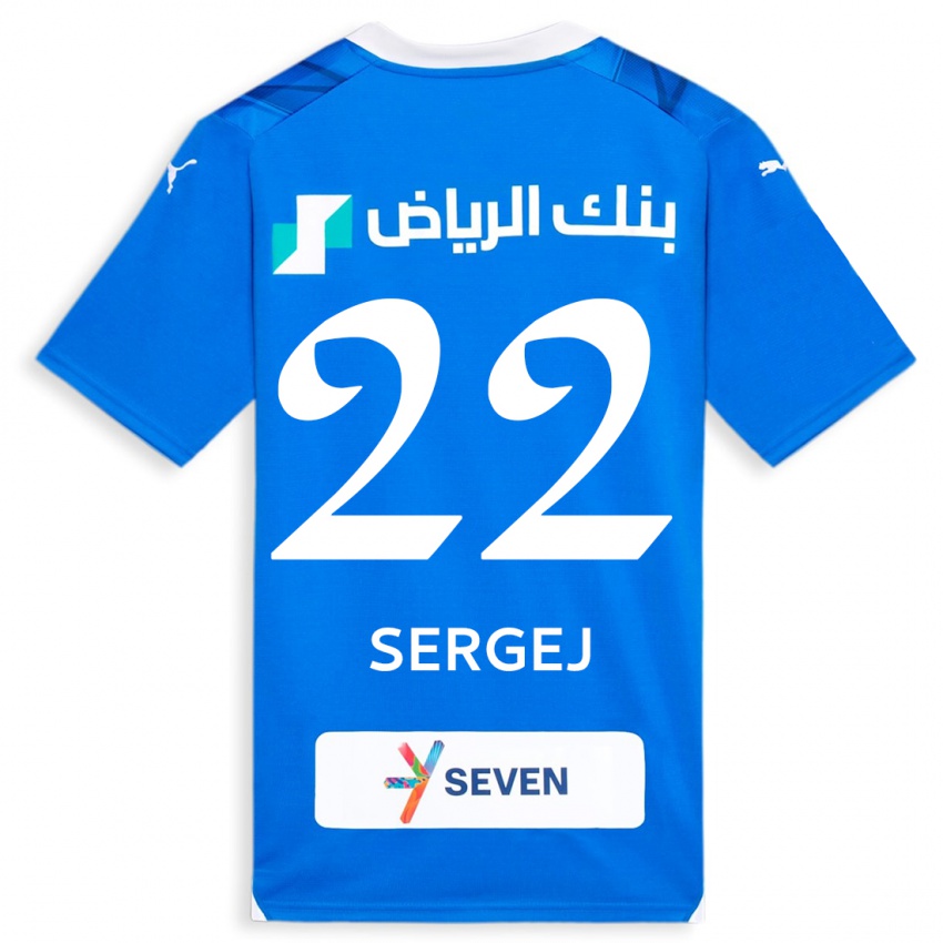 Férfi Sergej Milinkovic-Savic #22 Kék Hazai Jersey 2023/24 Mez Póló Ing