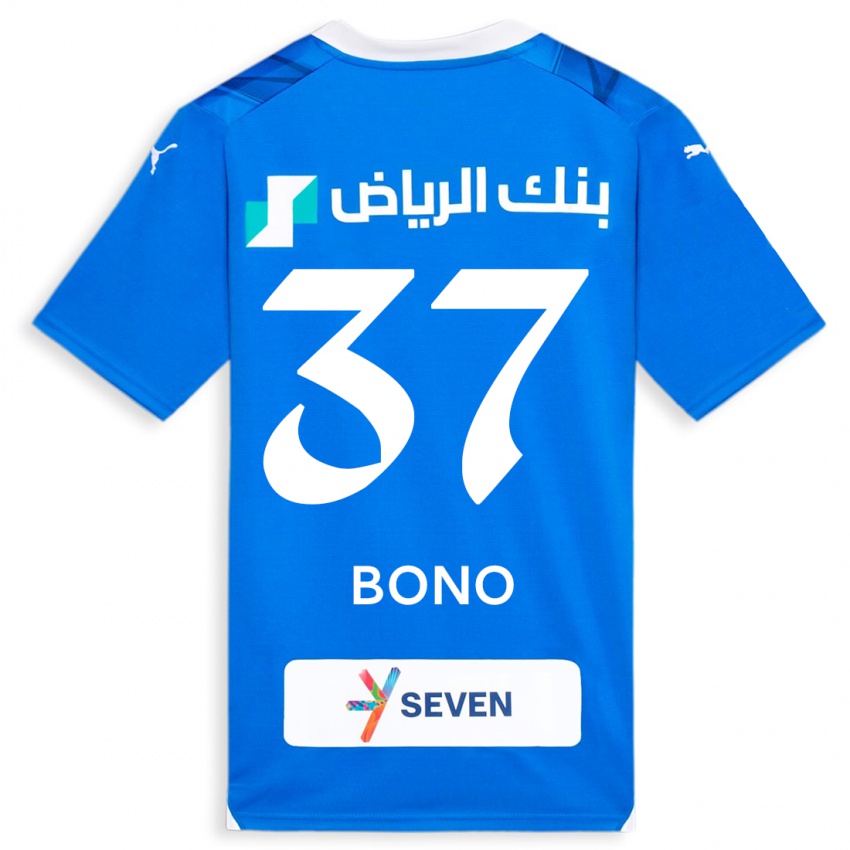 Férfi Bono #37 Kék Hazai Jersey 2023/24 Mez Póló Ing