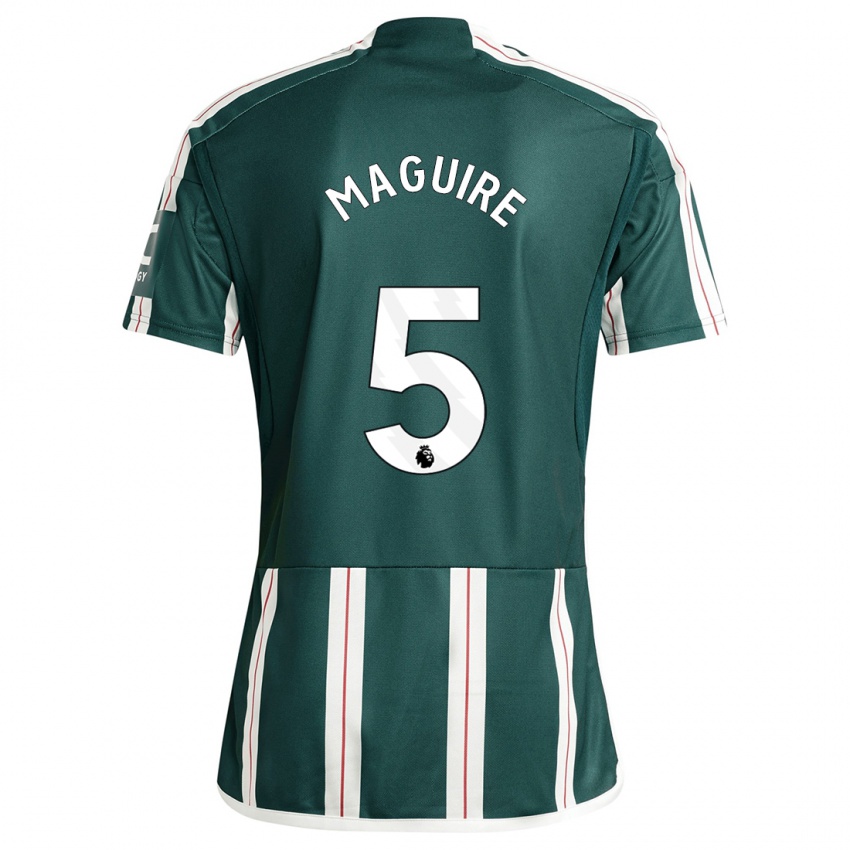 Férfi Harry Maguire #5 Sötétzöld Idegenbeli Jersey 2023/24 Mez Póló Ing