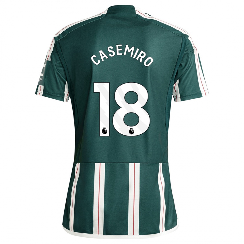 Férfi Casemiro #18 Sötétzöld Idegenbeli Jersey 2023/24 Mez Póló Ing