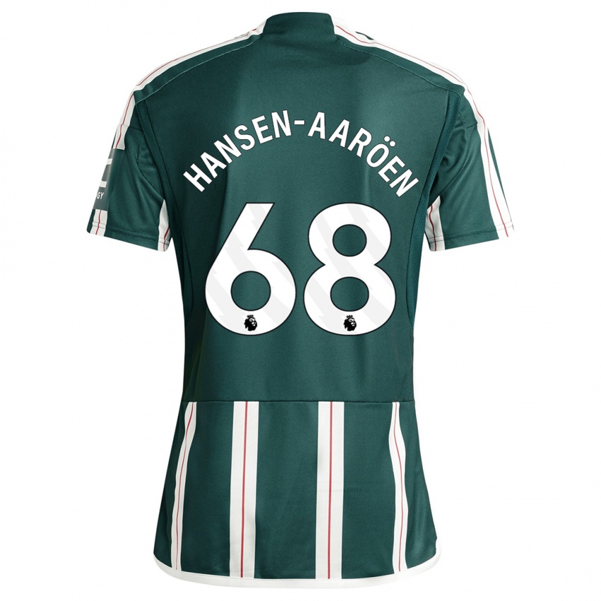 Férfi Isak Hansen-Aaröen #68 Sötétzöld Idegenbeli Jersey 2023/24 Mez Póló Ing