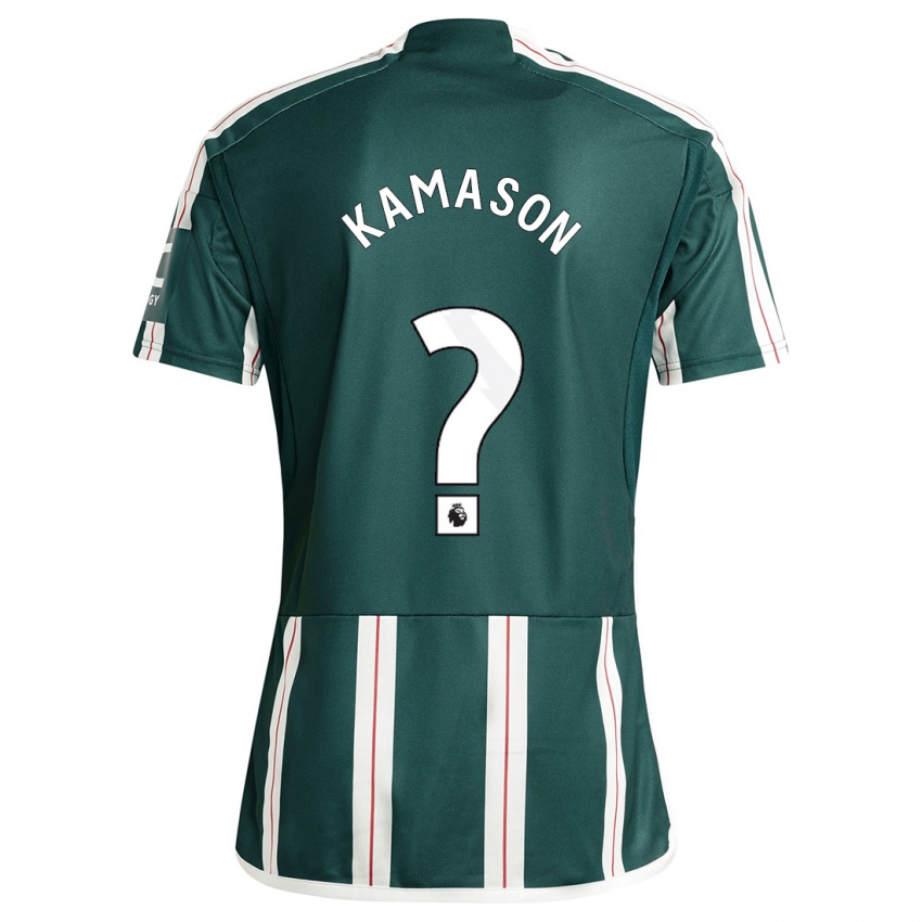 Férfi Jaydan Kamason #0 Sötétzöld Idegenbeli Jersey 2023/24 Mez Póló Ing