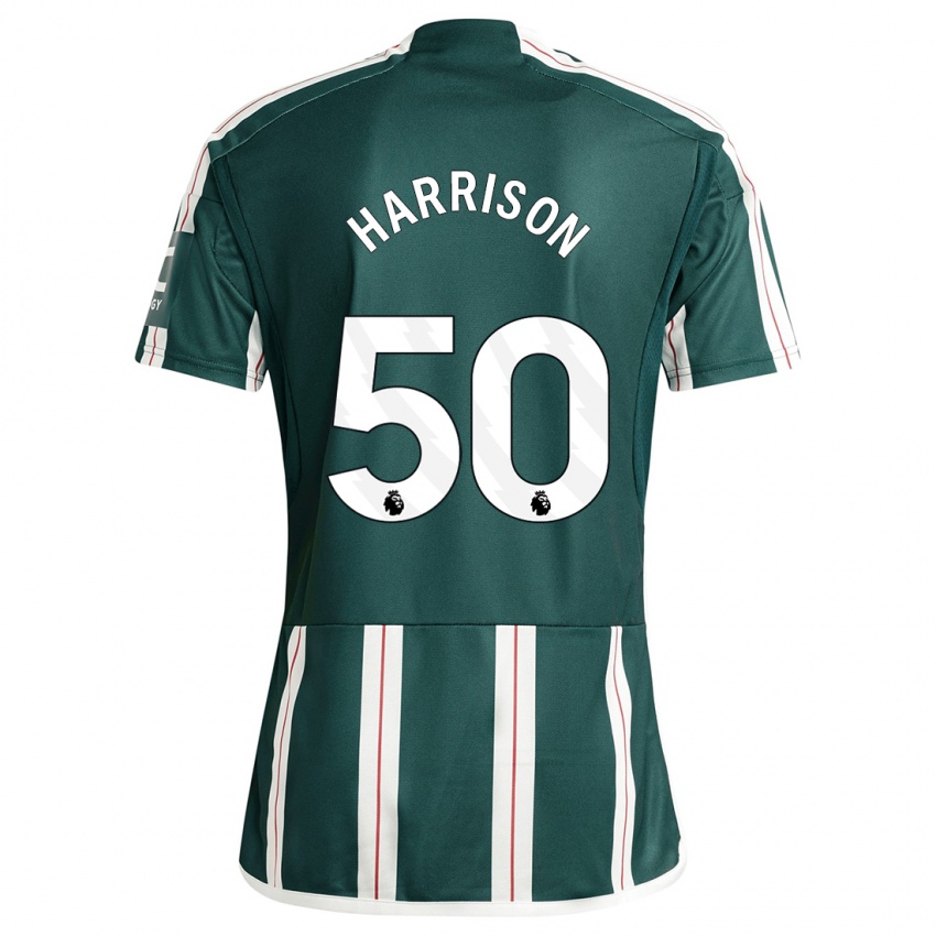 Férfi Elyh Harrison #50 Sötétzöld Idegenbeli Jersey 2023/24 Mez Póló Ing