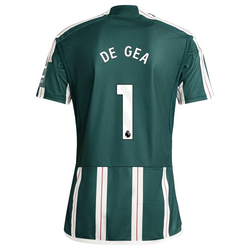 Férfi David De Gea #1 Sötétzöld Idegenbeli Jersey 2023/24 Mez Póló Ing