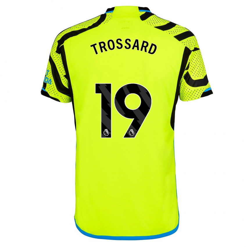 Férfi Leandro Trossard #19 Sárga Idegenbeli Jersey 2023/24 Mez Póló Ing