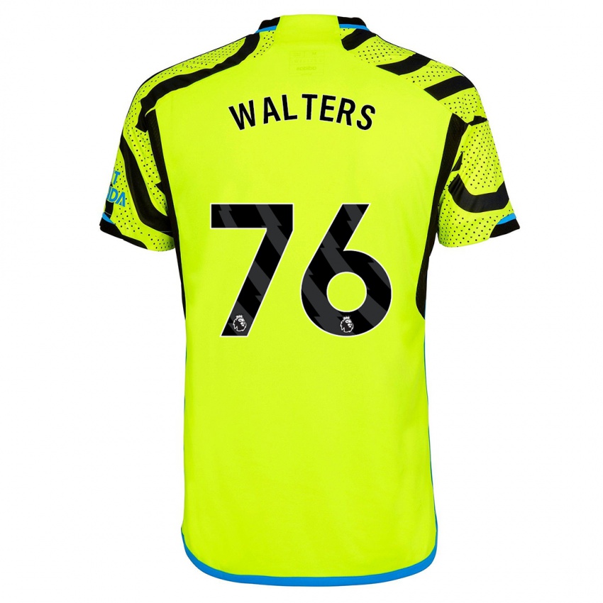 Férfi Reuell Walters #76 Sárga Idegenbeli Jersey 2023/24 Mez Póló Ing