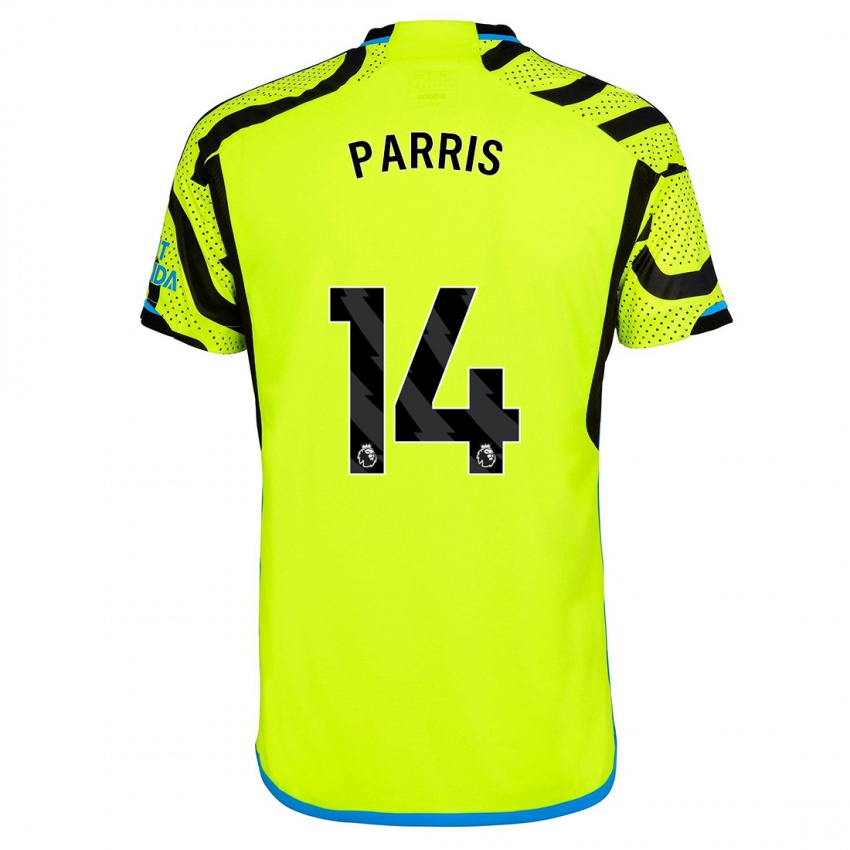 Férfi Nikita Parris #14 Sárga Idegenbeli Jersey 2023/24 Mez Póló Ing