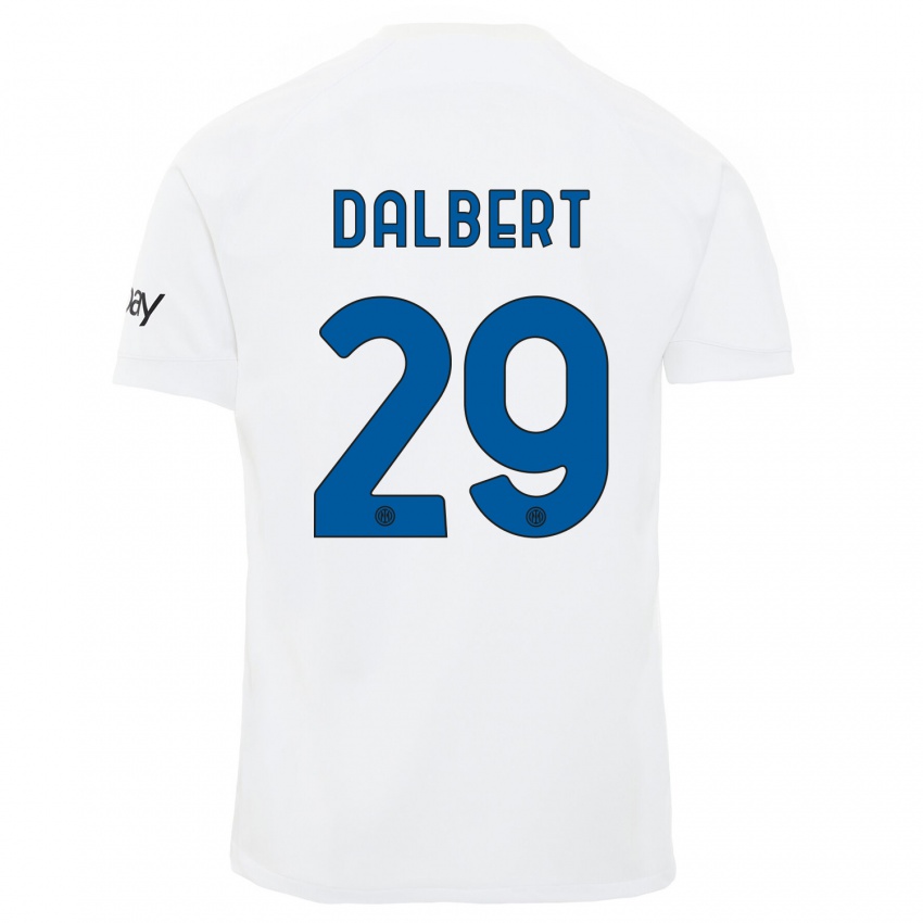 Férfi Dalbert #29 Fehér Idegenbeli Jersey 2023/24 Mez Póló Ing