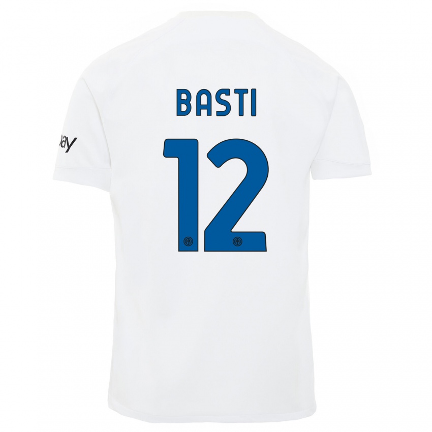 Férfi Matteo Basti #12 Fehér Idegenbeli Jersey 2023/24 Mez Póló Ing