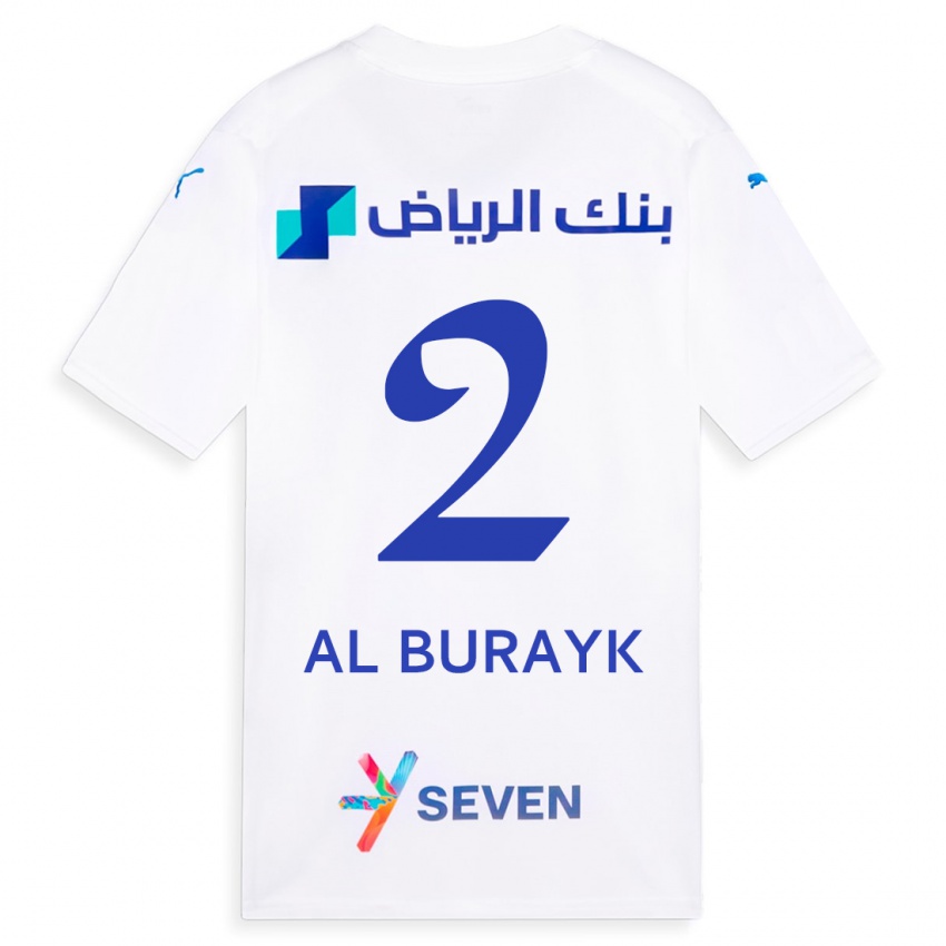 Férfi Mohammed Al-Burayk #2 Fehér Idegenbeli Jersey 2023/24 Mez Póló Ing