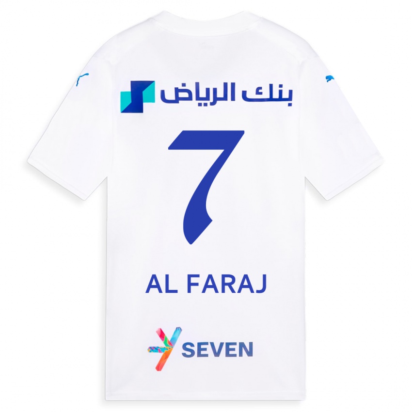 Férfi Salman Al-Faraj #7 Fehér Idegenbeli Jersey 2023/24 Mez Póló Ing