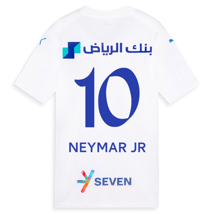 Férfi Neymar #10 Fehér Idegenbeli Jersey 2023/24 Mez Póló Ing