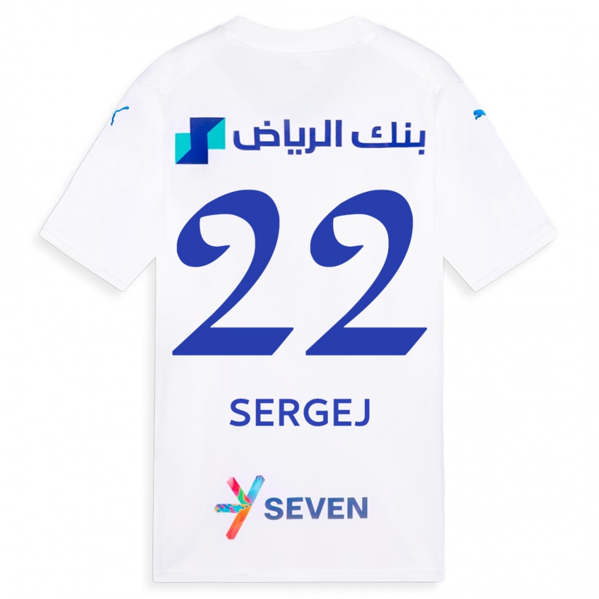 Férfi Sergej Milinkovic-Savic #22 Fehér Idegenbeli Jersey 2023/24 Mez Póló Ing