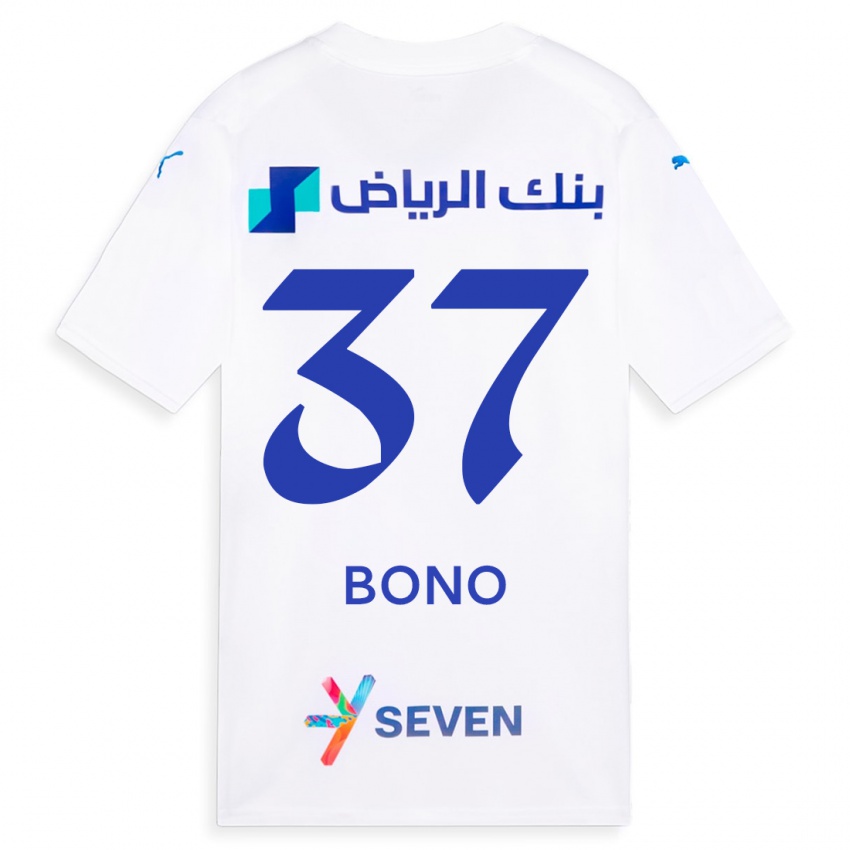 Férfi Bono #37 Fehér Idegenbeli Jersey 2023/24 Mez Póló Ing