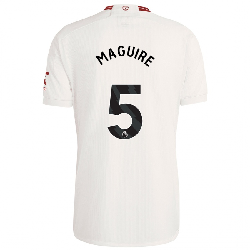 Férfi Harry Maguire #5 Fehér Harmadik Számú Jersey 2023/24 Mez Póló Ing