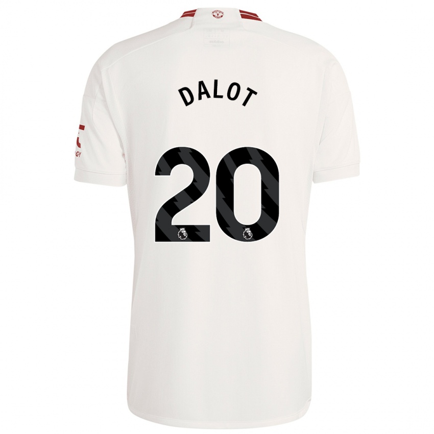 Férfi Diogo Dalot #20 Fehér Harmadik Számú Jersey 2023/24 Mez Póló Ing