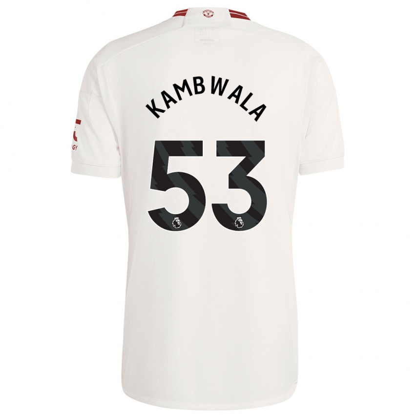 Férfi Willy Kambwala #53 Fehér Harmadik Számú Jersey 2023/24 Mez Póló Ing