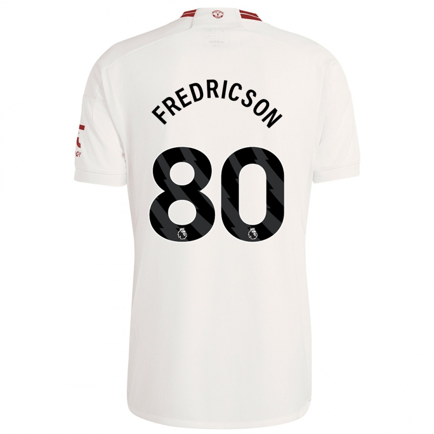 Férfi Tyler Fredricson #80 Fehér Harmadik Számú Jersey 2023/24 Mez Póló Ing