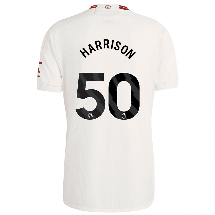 Férfi Elyh Harrison #50 Fehér Harmadik Számú Jersey 2023/24 Mez Póló Ing